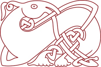DOE logo red dragon